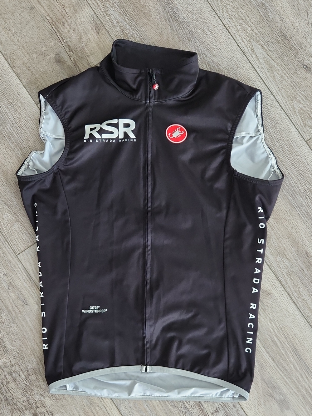 Castrelli Unisex Rio Strada Racing RSR Gore Windstopper Cycling Vest - Black